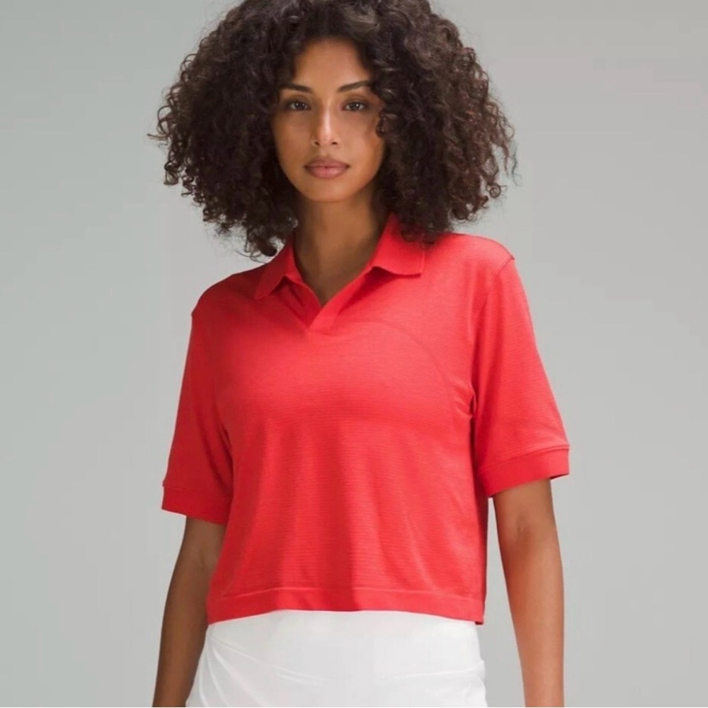 Lululemon Swiftly Tech Relaxed-Fit Cropped Polo - Red